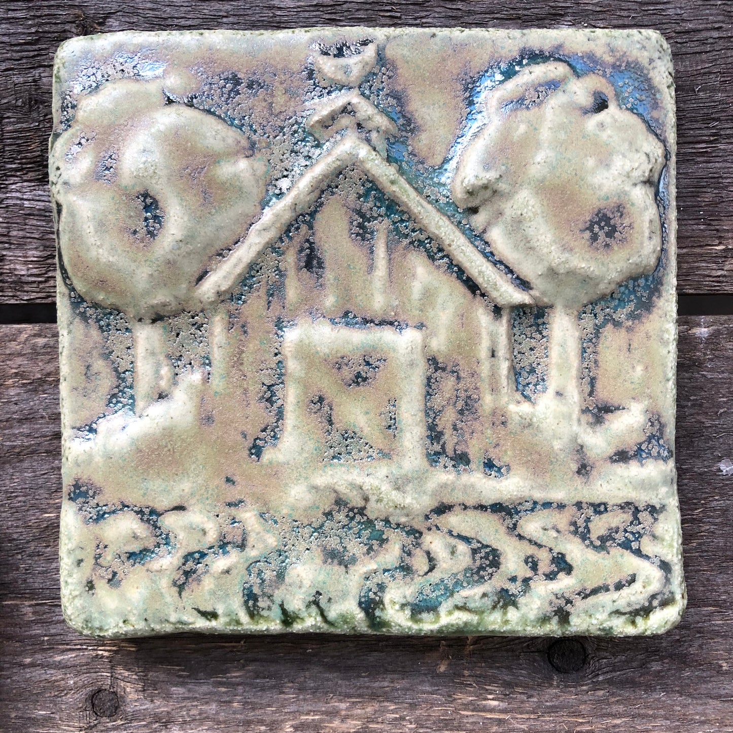 Caterpillar Green Matte Glaze Sample