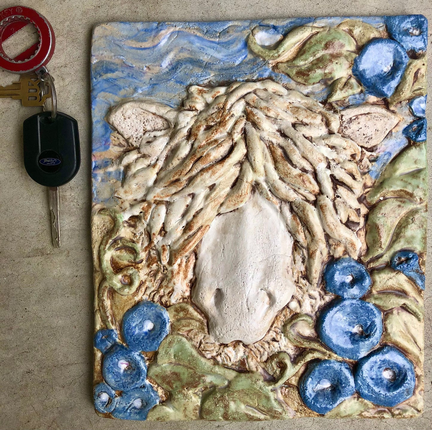 9"x 11" Large Sheep in Flowers