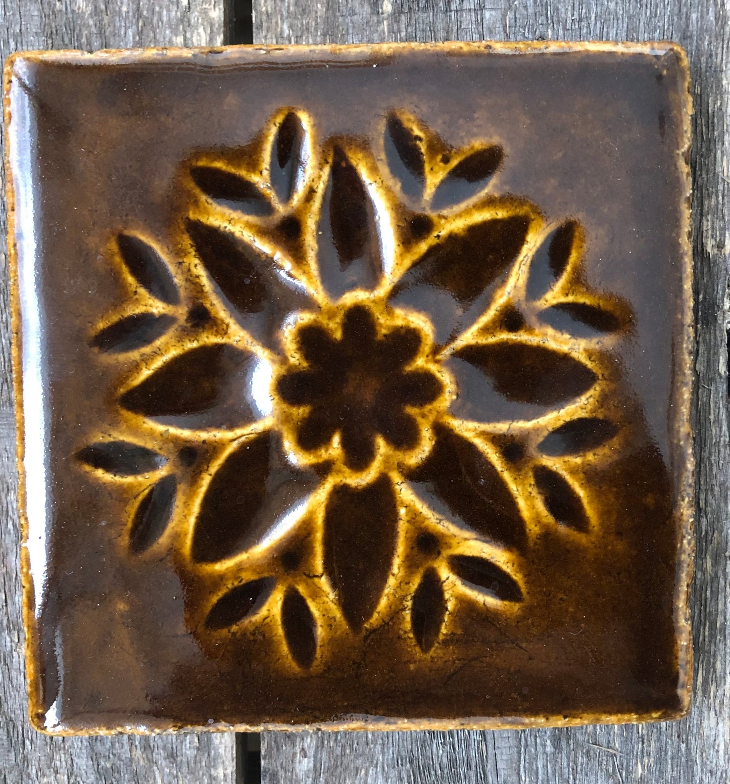 4" x 4" Stamped Flower