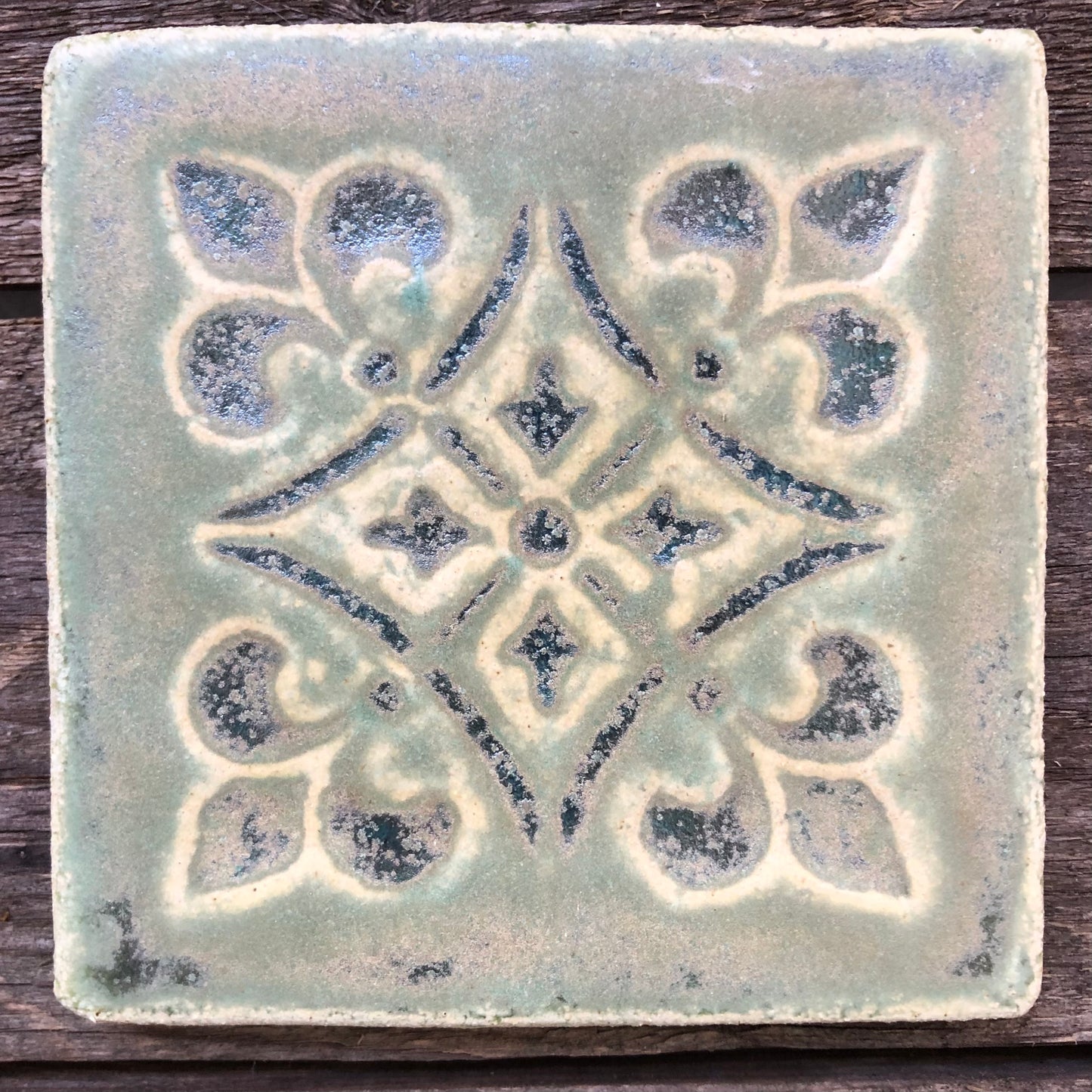 Caterpillar Green Matte Glaze Sample