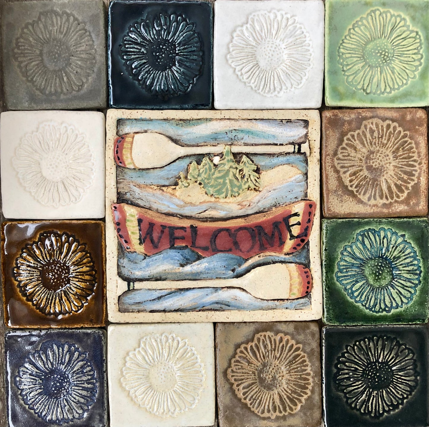 6" x 6" WELCOME Canoe Sign