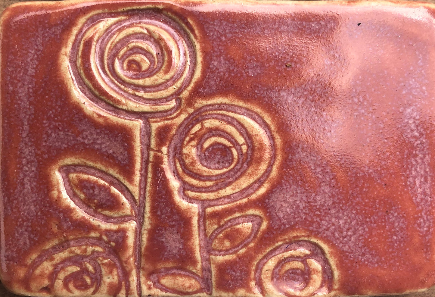 Apple Orchard Red Satin Glaze Sample