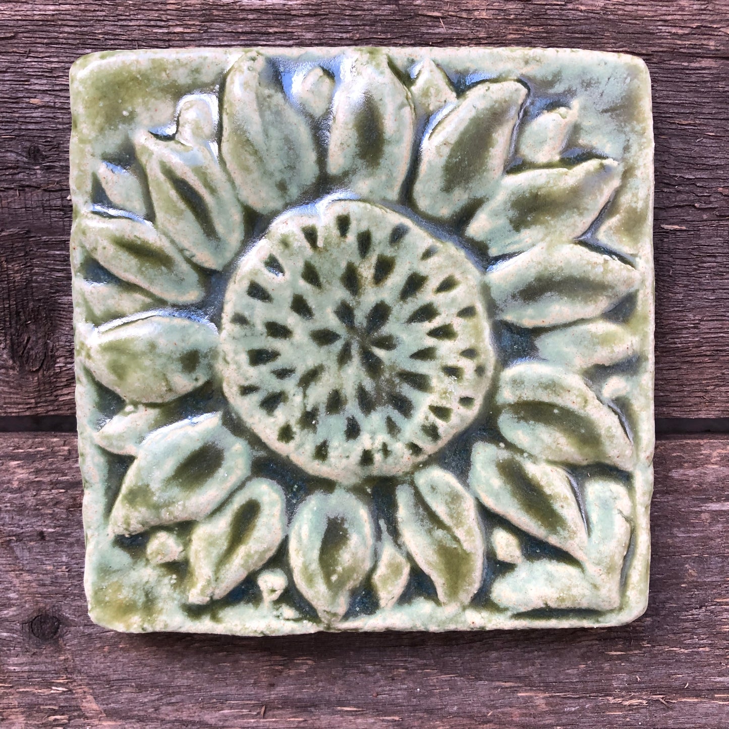 Caterpillar Green Matte Glaze Sample