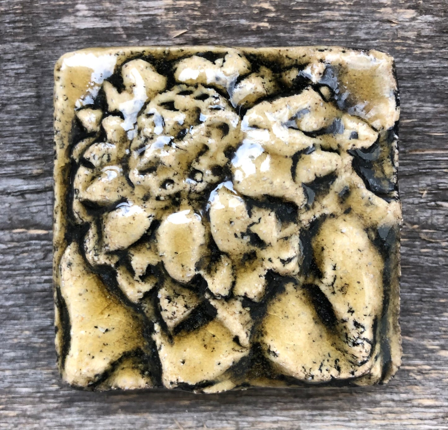 Rusticated Earth Glaze Sample