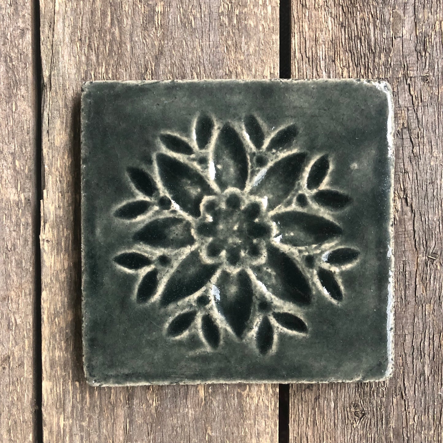 4" x 4" Stamped Flower
