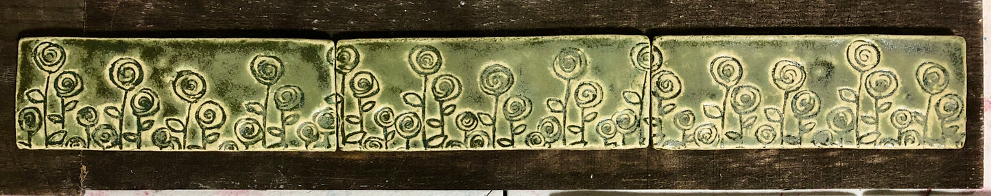 3”x 9” String Flower Tile