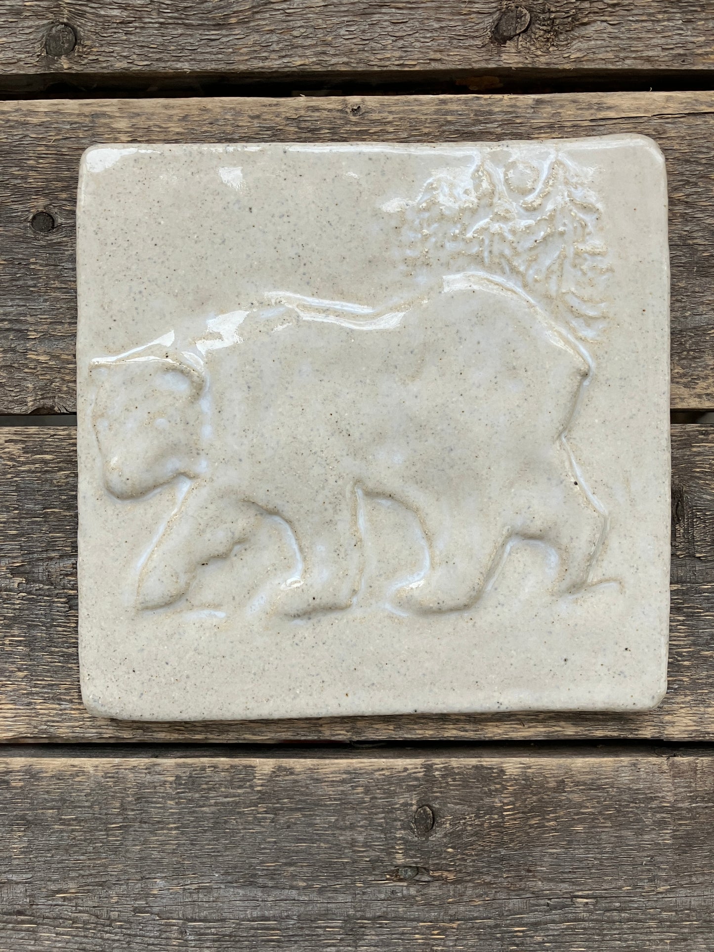 6"x 6" The Summer Bear and Pines