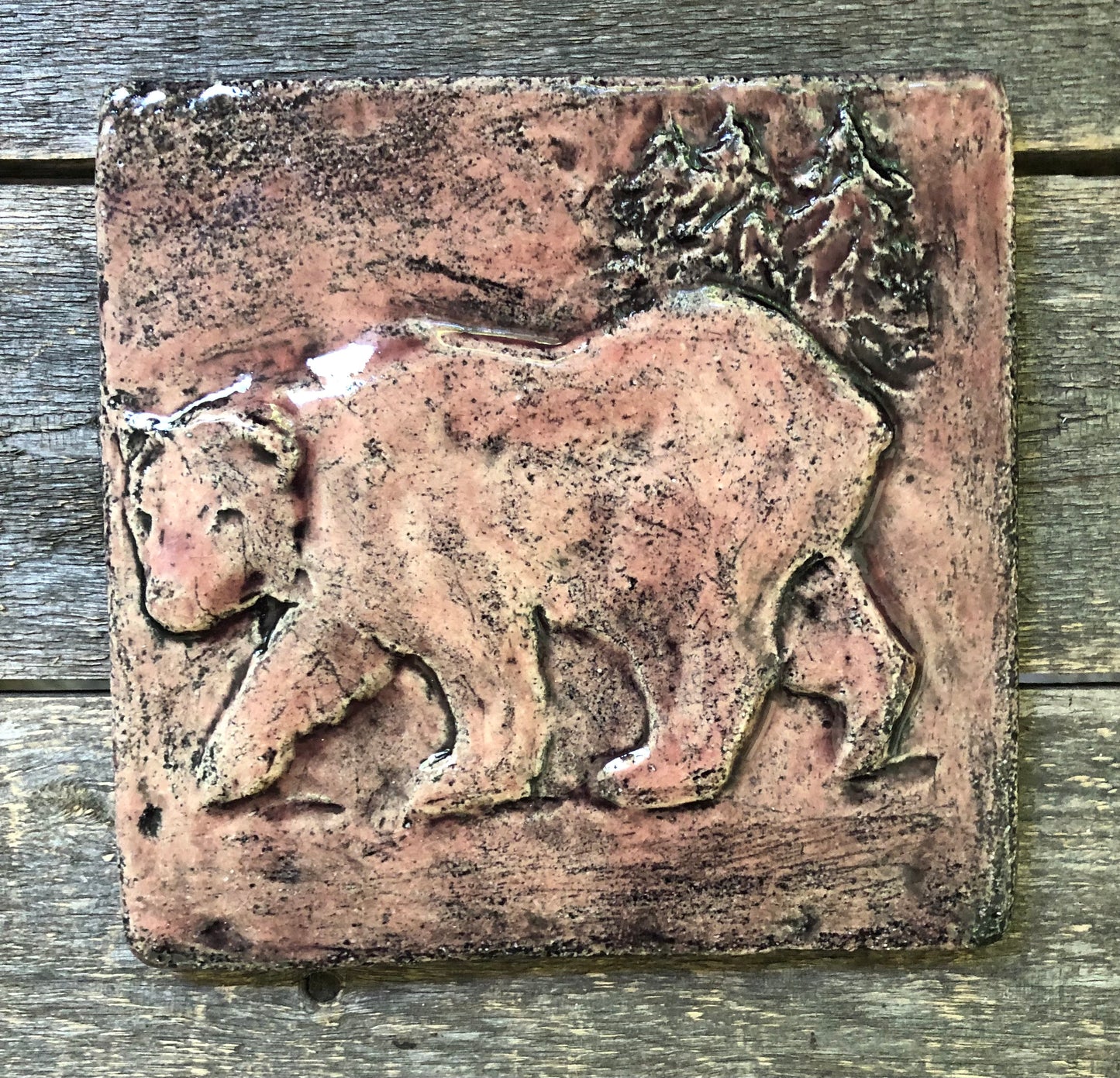 6"x 6" The Summer Bear and Pines