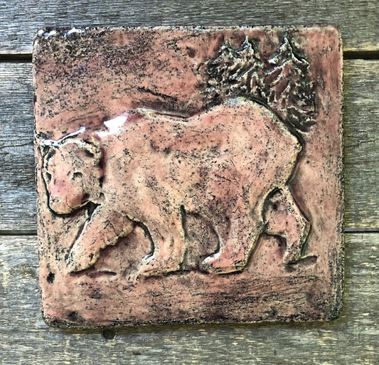 6"x 6" The Summer Bear and Trees