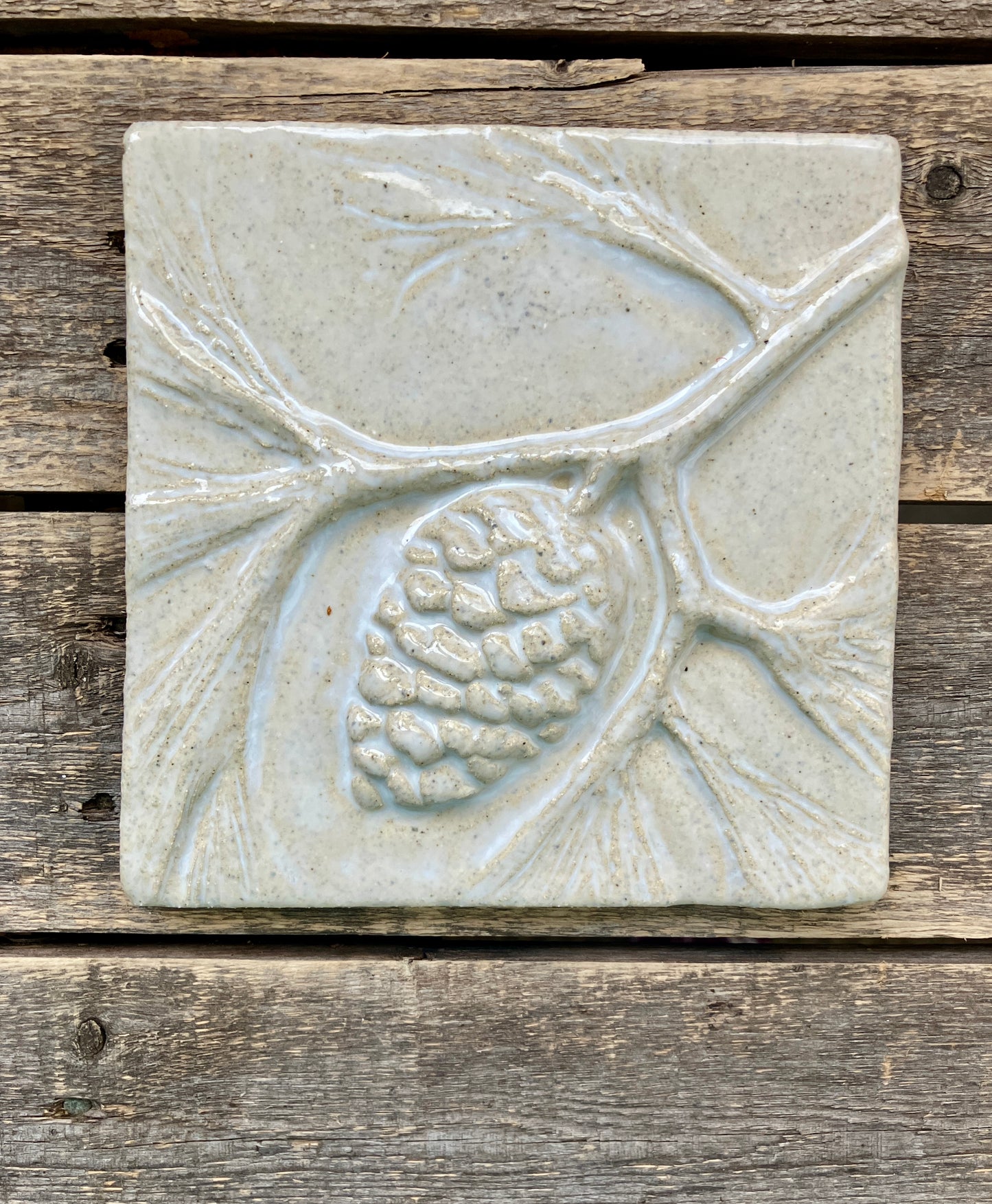 6”x6” Pine Cone and Branch