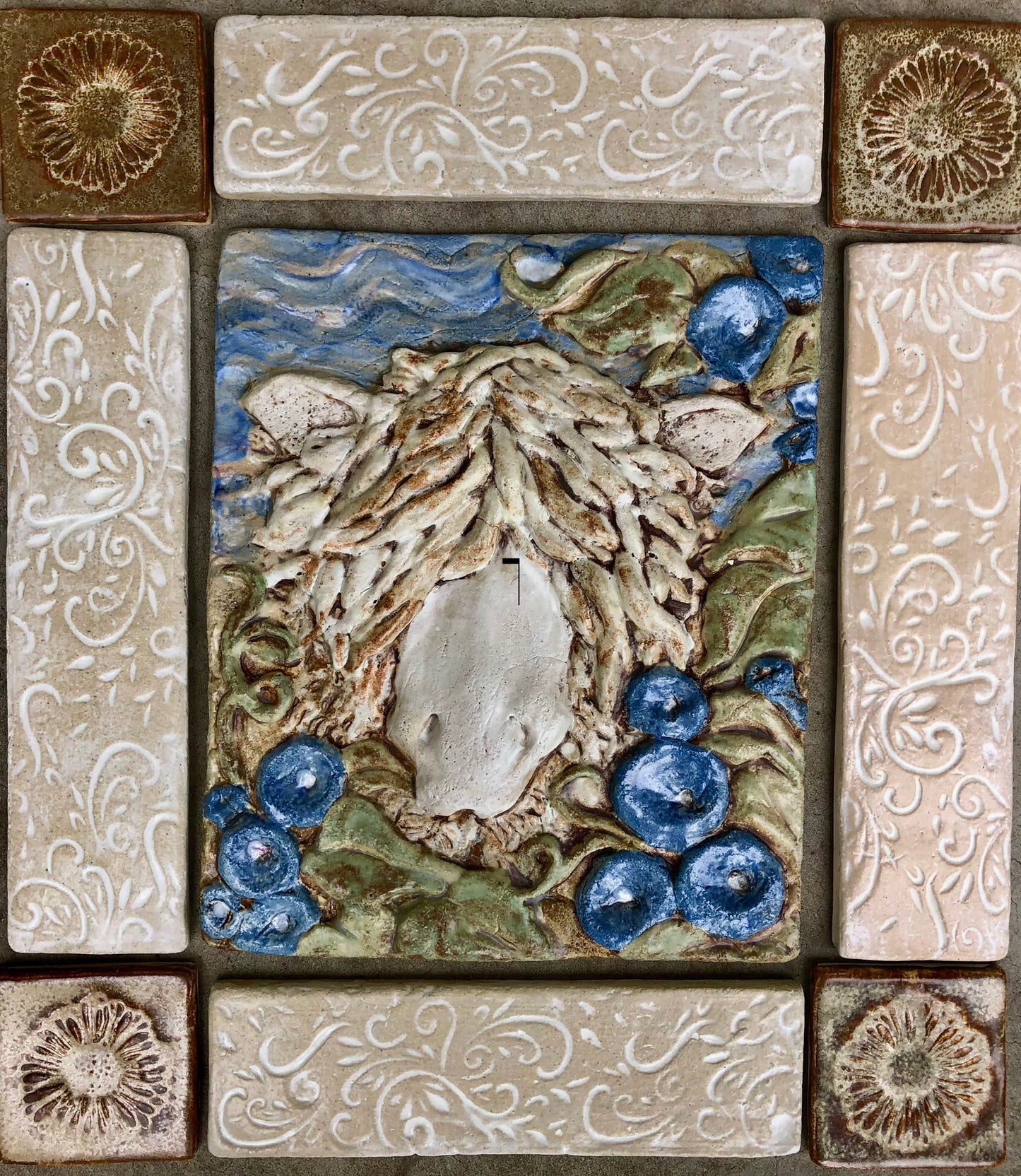 9"x 11" Large Sheep in Flowers