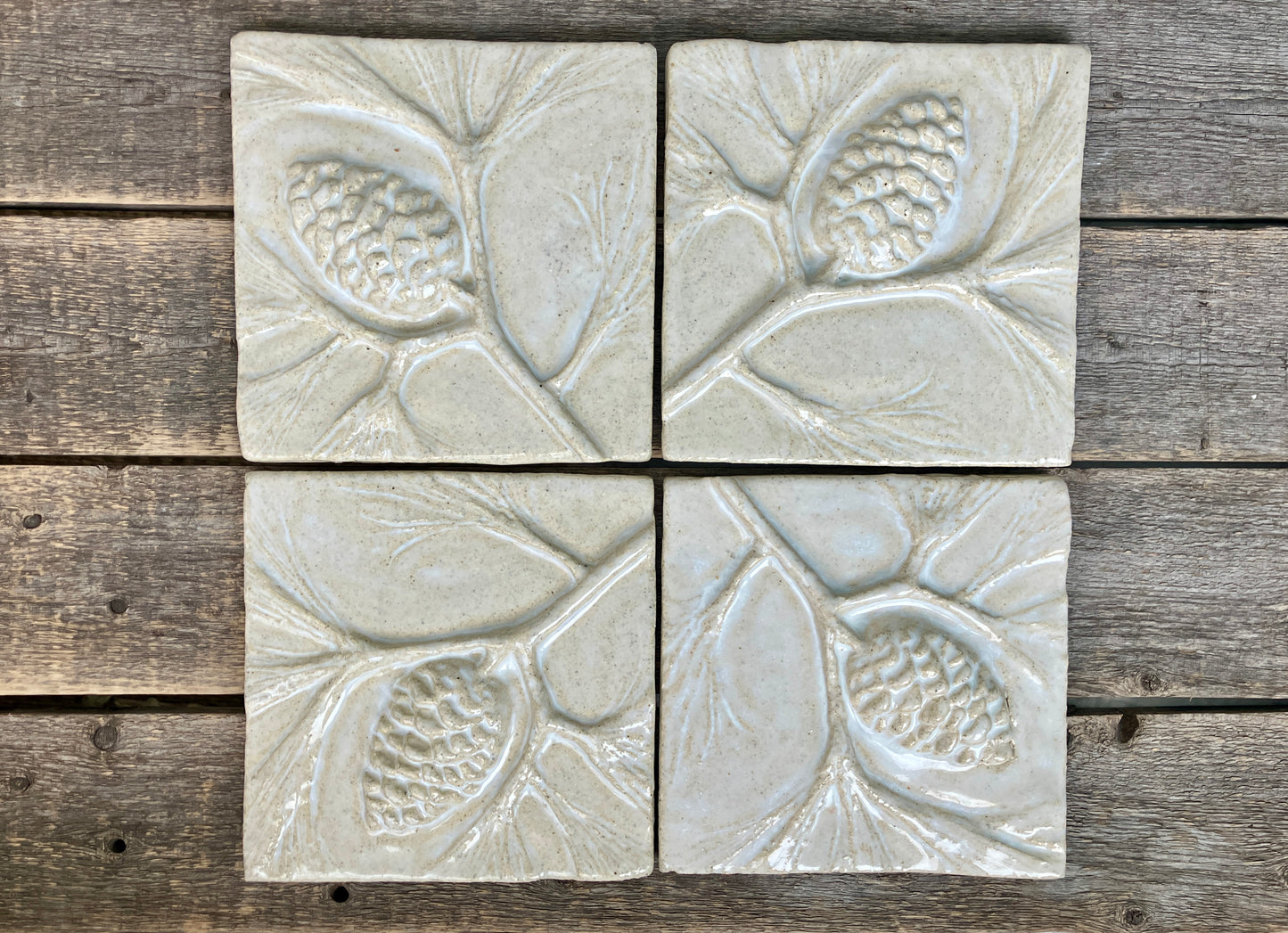 6”x6” Pine Cone and Branch