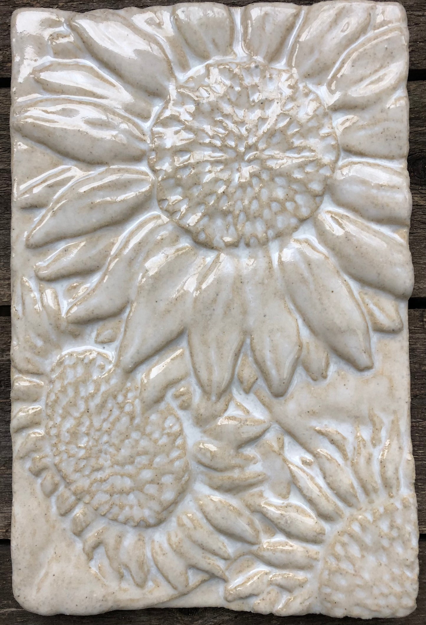 6" x 9" Sunflower Trio Tile
