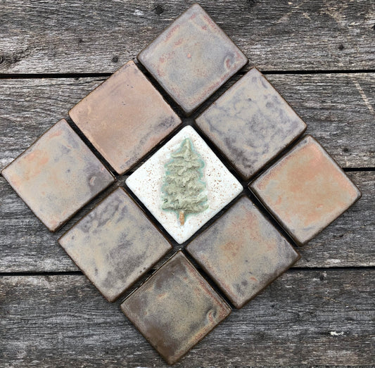 9"x 9" Framed Diagonal Pine Set
