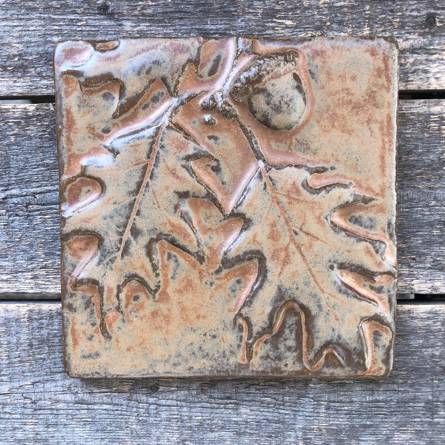 6"x 6" Pin Oak and Acorn