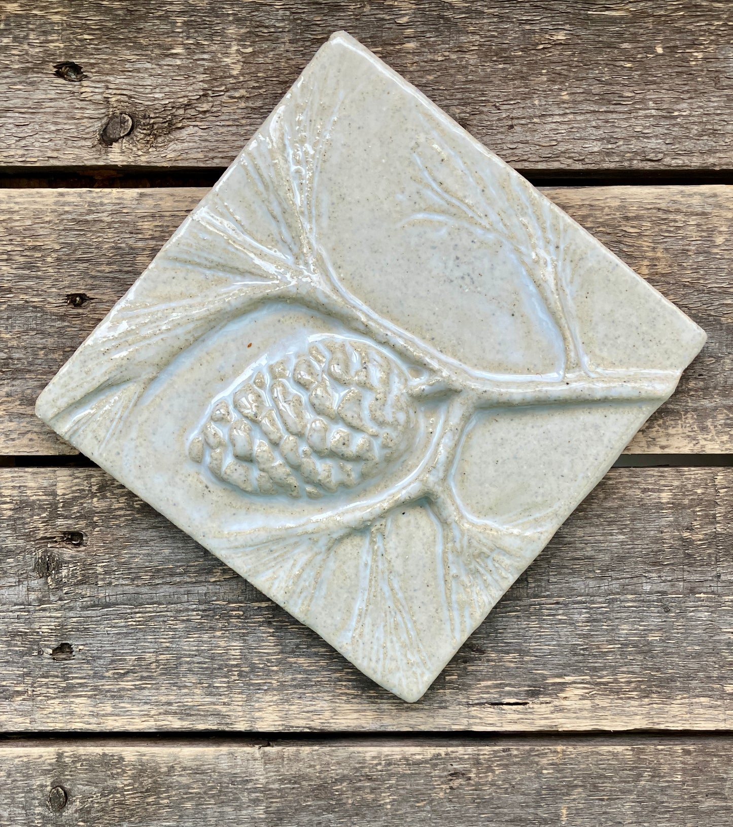 6”x6” Pine Cone and Branch
