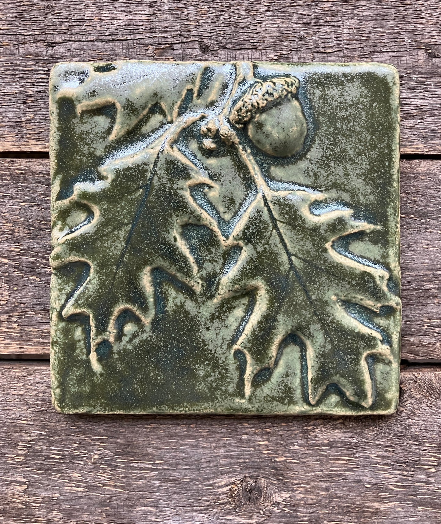 6"x 6" Pin Oak and Acorn