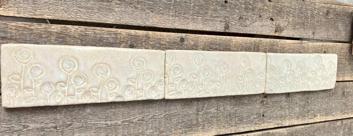 3”x 9” String Flower Tile