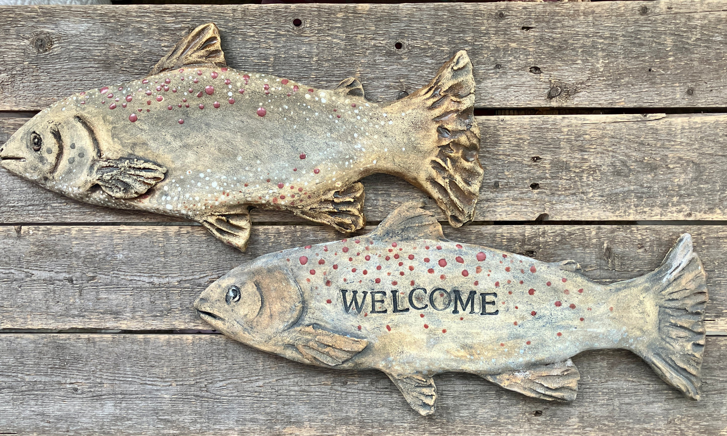 16” x 8” Brown Trout Sculpted Sign