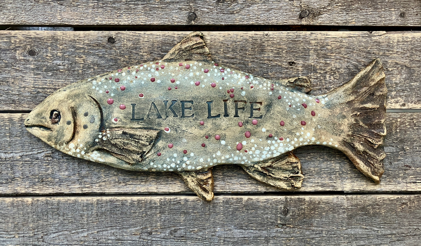 16” x 8” Brown Trout Sculpted Sign