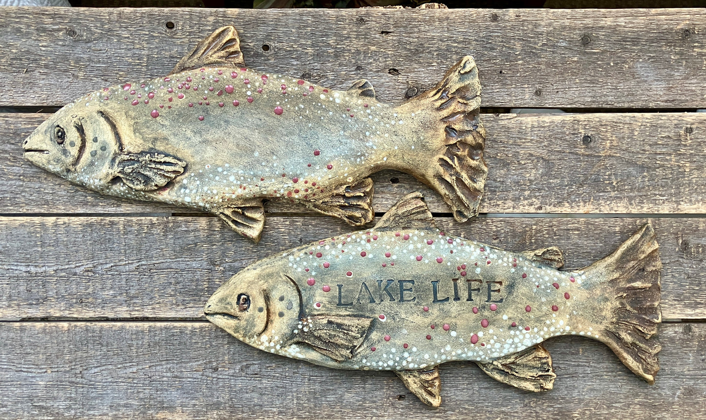 16” x 8” Brown Trout Sculpted Sign