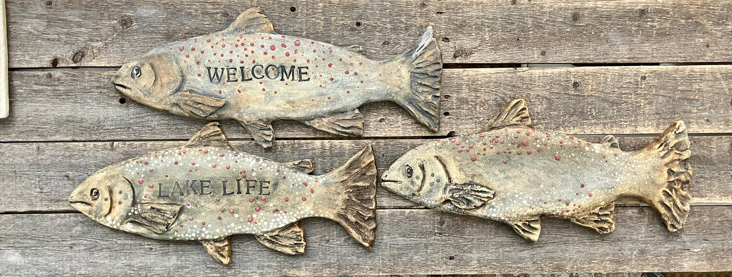 16”x8” Rainbow Trout Sculptured Sign