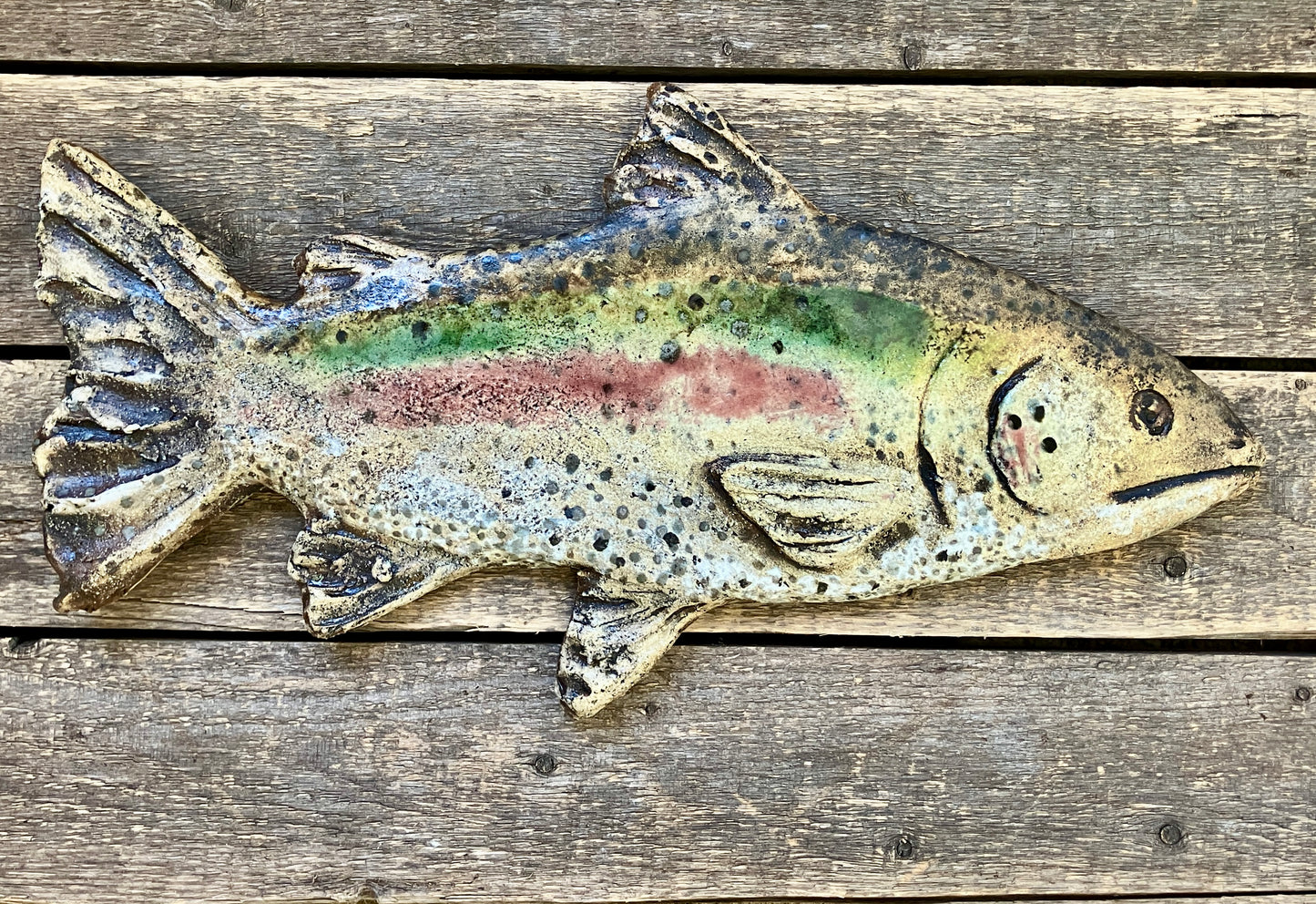 16”x8” Rainbow Trout Sculptured Sign